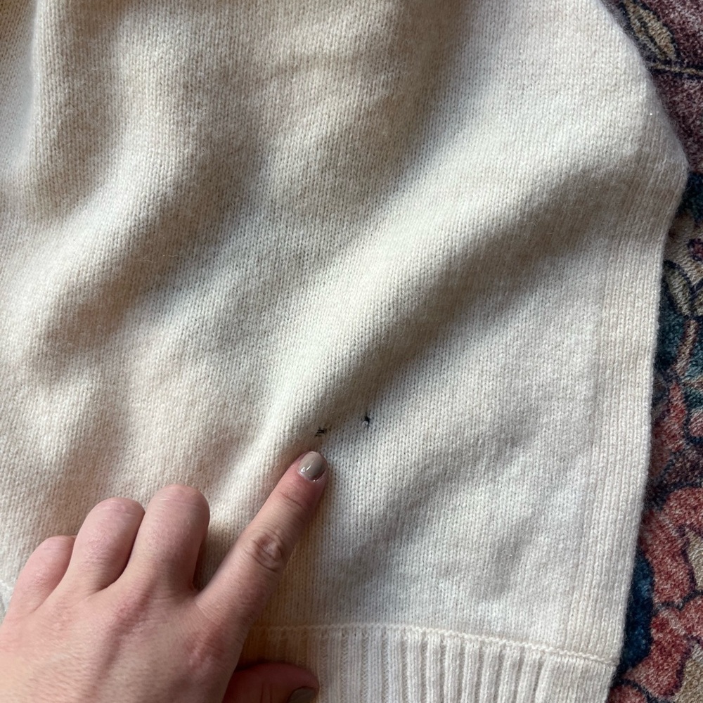 Ralph Lauren Cream Italian wool & cashmere luxury cozy Cardigan, size xs/s - Picture 3 of 4